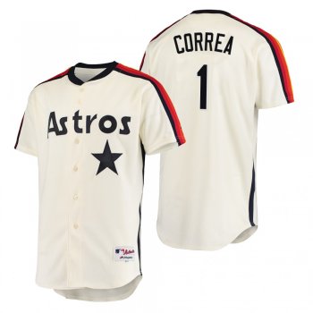 Houston Astros Carlos Correa Cream Oilers vs. Astros Cooperstown Collection Jersey