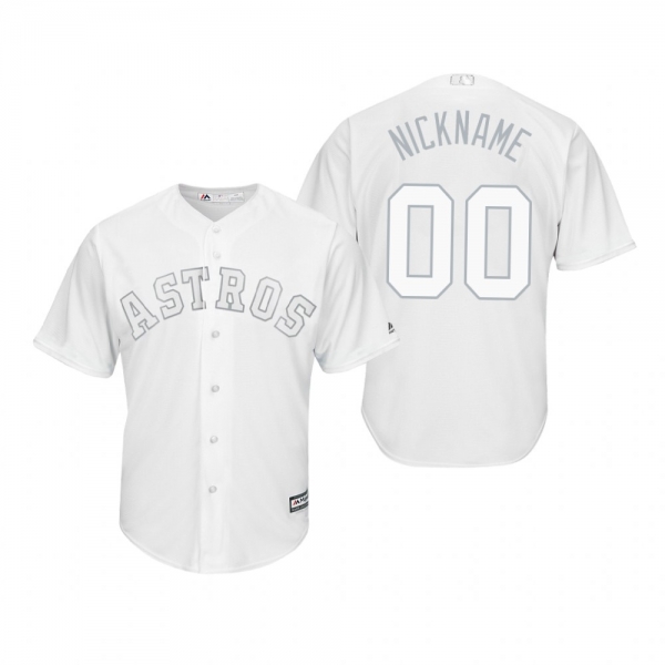 Houston Astros Custom White 2019 Players' Weekend Nickname Replica Jersey