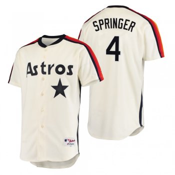 Houston Astros George Springer Cream Oilers vs. Astros Cooperstown Collection Jersey