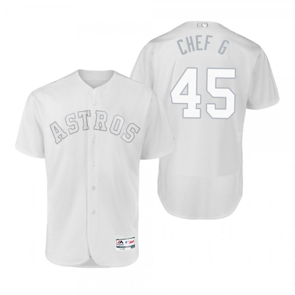 Houston Astros Gerrit Cole Chef G White 2019 Players' Weekend Authentic Jersey