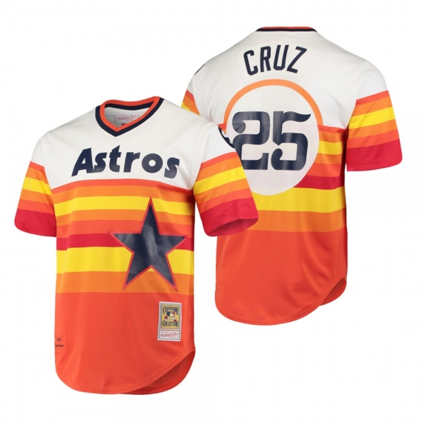 Jose Cruz Houston Astros White Orange Cooperstown Collection 1975 Home Jersey