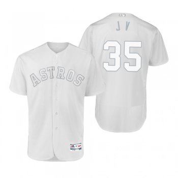 Houston Astros Justin Verlander J V White 2019 Players' Weekend Authentic Jersey