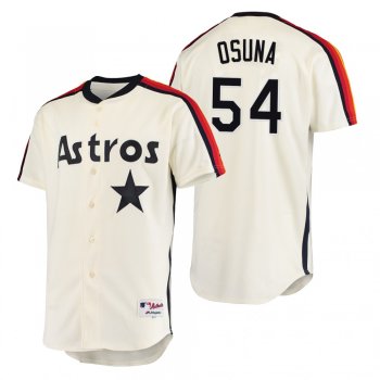 Houston Astros Roberto Osuna Cream Oilers vs. Astros Cooperstown Collection Jersey