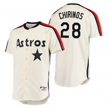 Houston Astros Robinson Chirinos Cream Oilers vs. Astros Cooperstown Collection Jersey