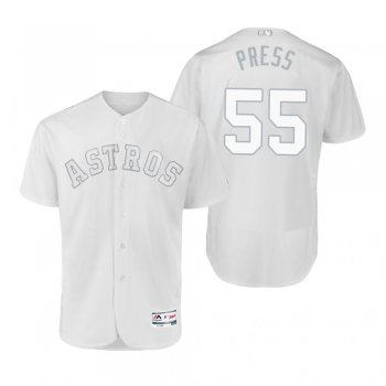 Astros Ryan Pressly Press White 2019 Players' Weekend Authentic Jersey