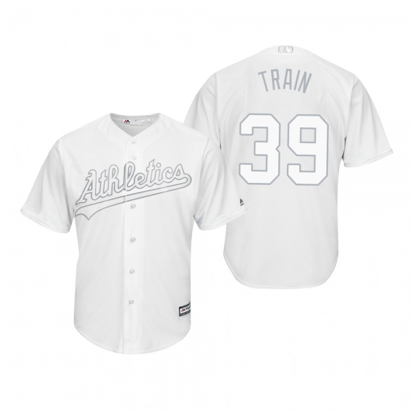 Oakland Athletics Blake Treinen Train White 2019 Players' Weekend Replica Jersey