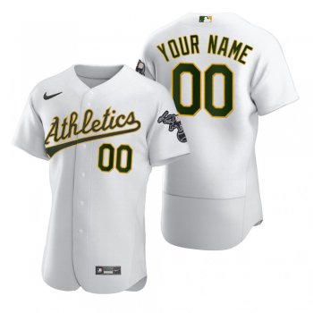 Oakland Athletics Custom Nike White 2020 Authentic Jersey