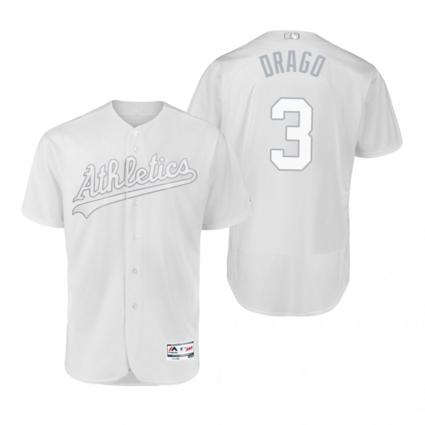 Oakland Athletics Dustin Garneau Drago White 2019 Players' Weekend Authentic Jersey