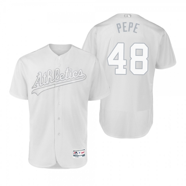 Oakland Athletics Joakim Soria Pepe White 2019 Players' Weekend Authentic Jersey