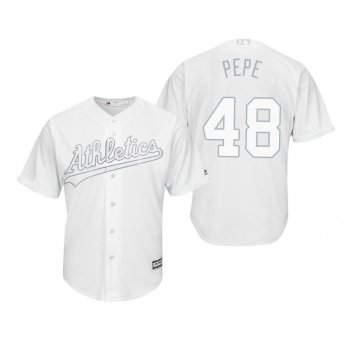 Oakland Athletics Joakim Soria Pepe White 2019 Players' Weekend Replica Jersey