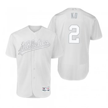 Oakland Athletics Khris Davis KD White 2019 Players' Weekend Authentic Jersey