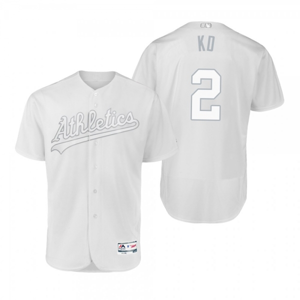 Oakland Athletics Khris Davis KD White 2019 Players' Weekend Authentic Jersey