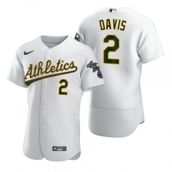 Oakland Athletics Khris Davis Nike White 2020 Authentic Jersey