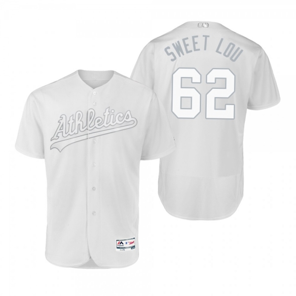 Oakland Athletics Lou Trivino Sweet Lou White 2019 Players' Weekend Authentic Jersey