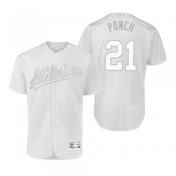 Oakland Athletics Marco Estrada Ponch White 2019 Players' Weekend Authentic Jersey