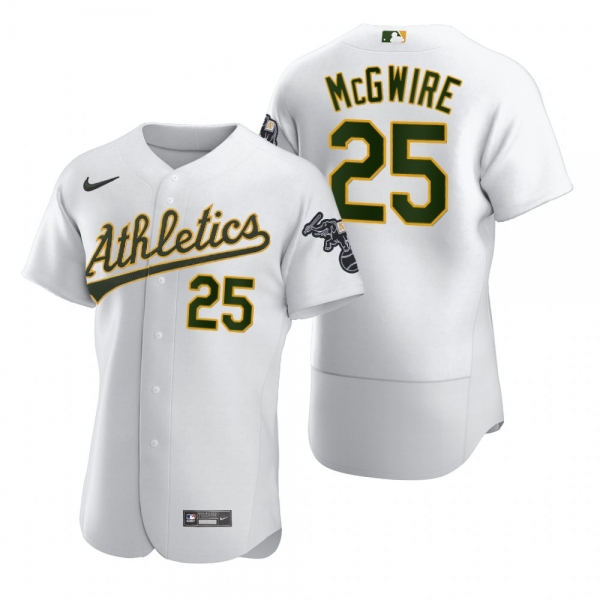 Oakland Athletics Mark McGwire Nike White 2020 Authentic Jersey