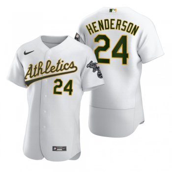 Oakland Athletics Rickey Henderson Nike White 2020 Authentic Jersey