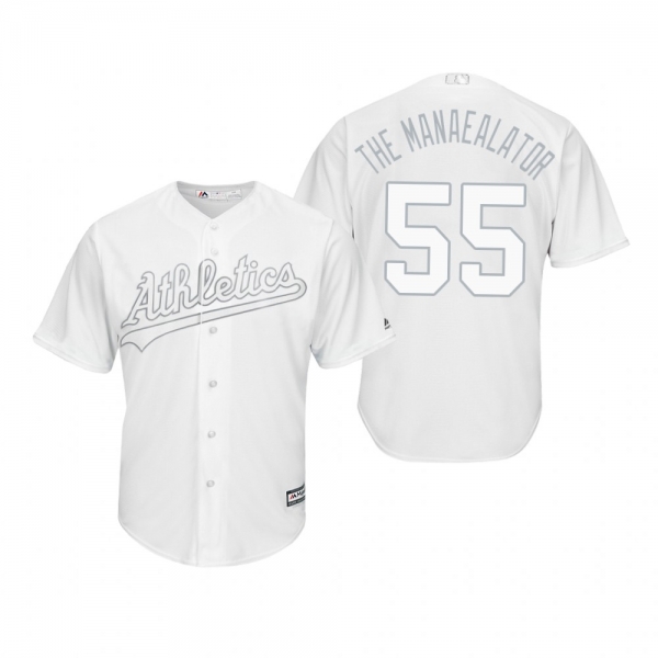 Oakland Athletics Sean Manaea The Manaealator White 2019 Players' Weekend Replica Jersey