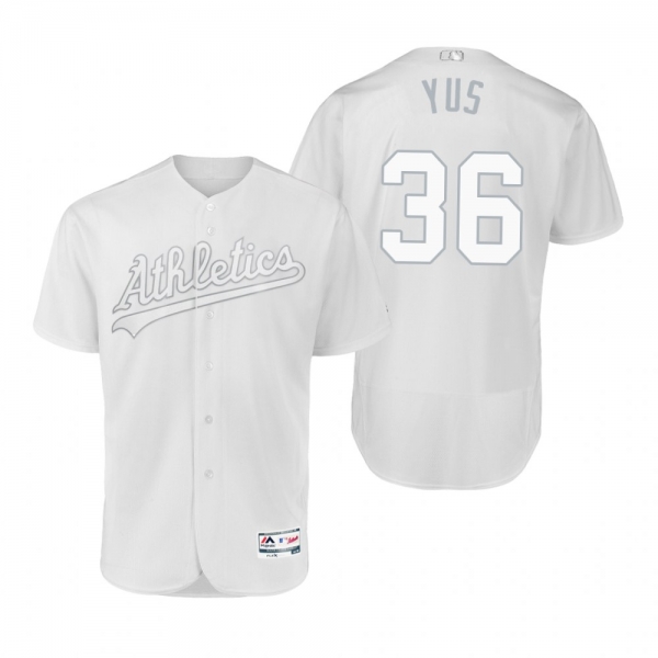 Oakland Athletics Yusmeiro Petit Yus White 2019 Players' Weekend Authentic Jersey