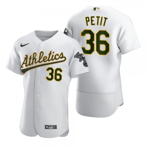 Oakland Athletics Yusmeiro Petit Nike White 2020 Authentic Jersey