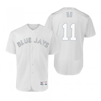 Toronto Blue Jays Bo Bichette Bo White 2019 Players' Weekend Authentic Nickname Jersey