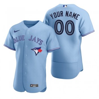 Men's Toronto Blue Jays Custom Nike Light Blue Authentic 2020 Alternate Jersey