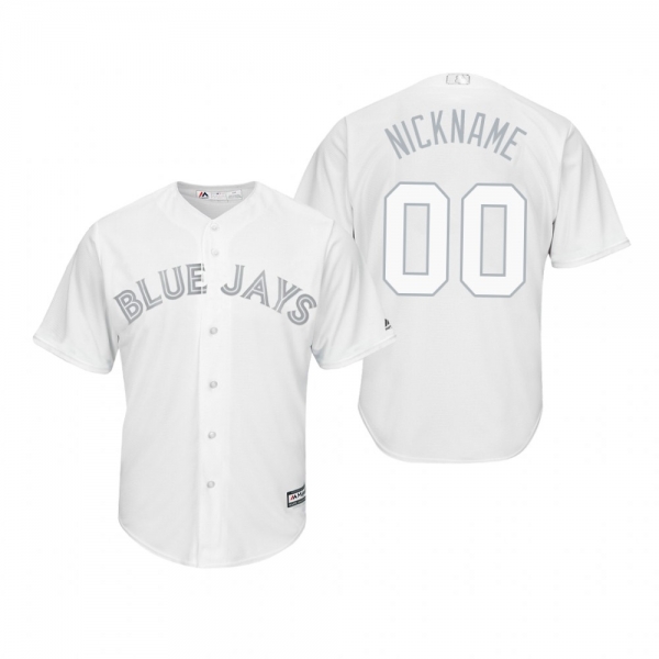 Toronto Blue Jays Custom White 2019 Players' Weekend Nickname Replica Jersey