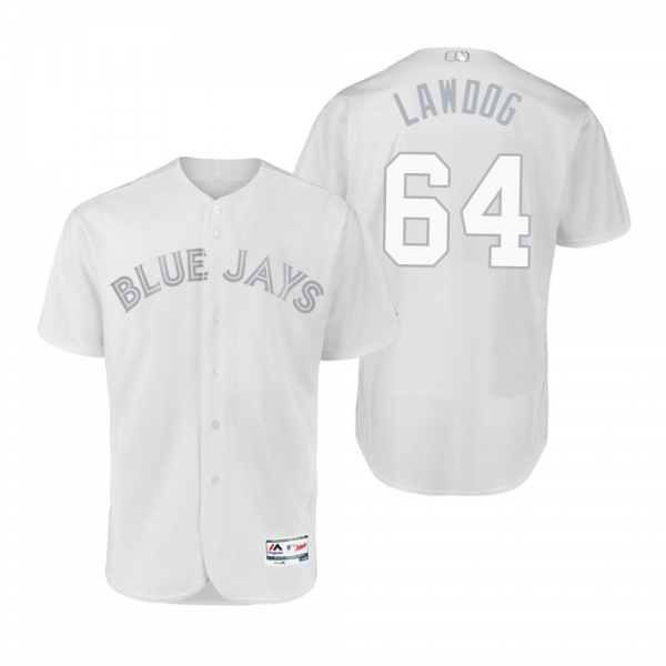 Toronto Blue Jays Derek Law Lawdog White 2019 Players' Weekend Authentic Nickname Jersey