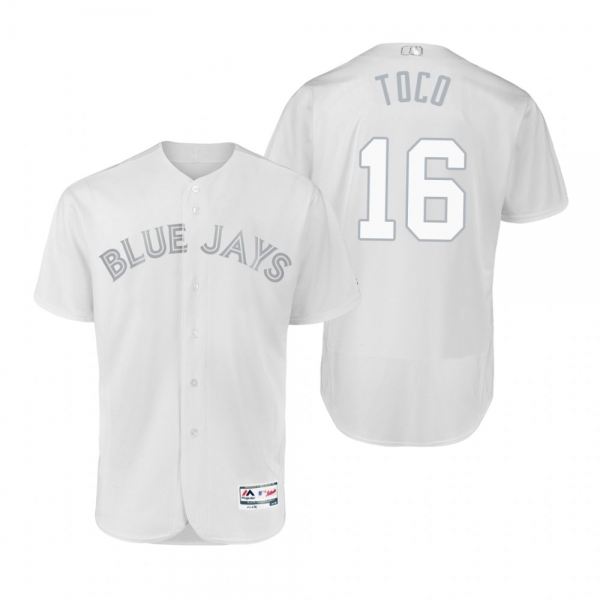 Toronto Blue Jays Freddy Galvis Toco White 2019 Players' Weekend Authentic Nickname Jersey