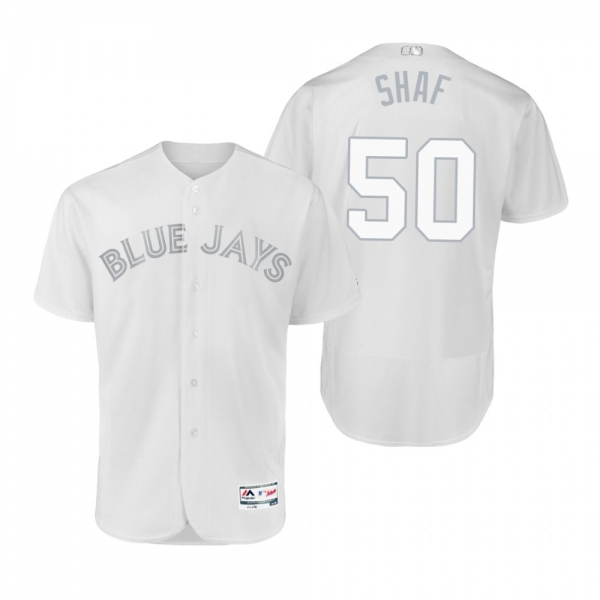 Toronto Blue Jays Justin Shafer Shaf White 2019 Players' Weekend Authentic Nickname Jersey