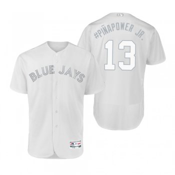 Blue Jays Lourdes Gurriel Jr. #Piñapower Jr. White 2019 Players' Weekend Authentic Jersey