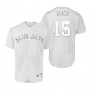 Toronto Blue Jays Randal Grichuk Grich White 2019 Players' Weekend Authentic Nickname Jersey