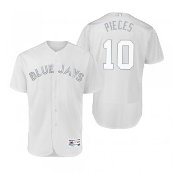 Toronto Blue Jays Reese McGuire Pieces White 2019 Players' Weekend Authentic Nickname Jersey