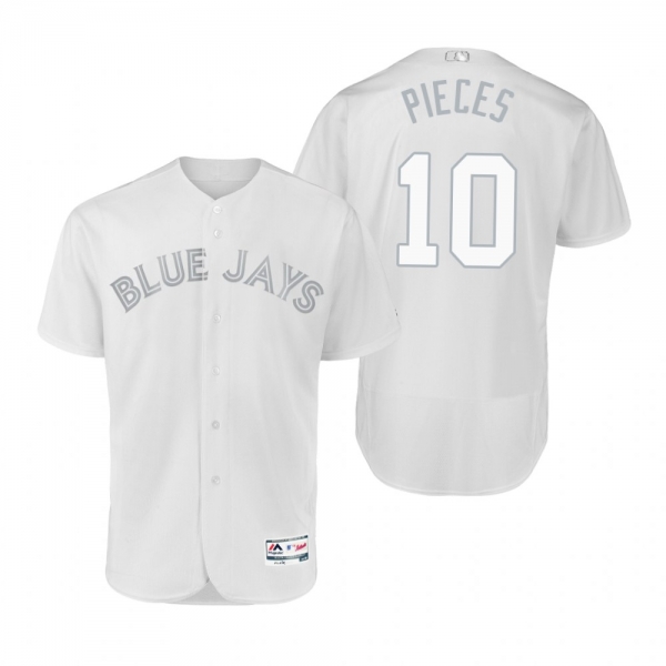 Toronto Blue Jays Reese McGuire Pieces White 2019 Players' Weekend Authentic Nickname Jersey