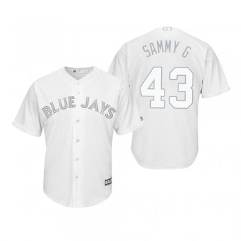 Toronto Blue Jays Sam Gaviglio Sammy G White 2019 Players' Weekend Replica Jersey