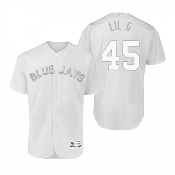 Blue Jays Thomas Pannone Lil G White 2019 Players' Weekend Authentic Jersey