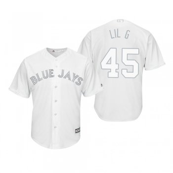 Toronto Blue Jays Thomas Pannone Lil G White 2019 Players' Weekend Replica Jersey