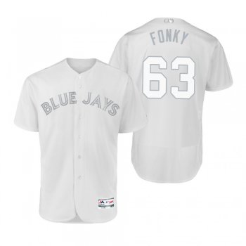 Toronto Blue Jays Wilmer Font Fonky White 2019 Players' Weekend Authentic Nickname Jersey