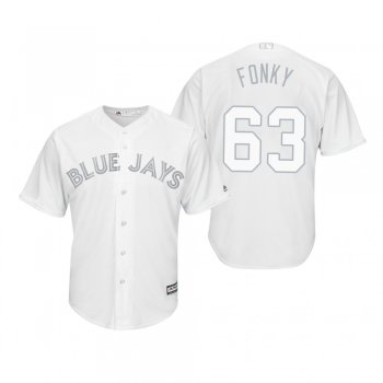 Toronto Blue Jays Wilmer Font Fonky White 2019 Players' Weekend Replica Jersey