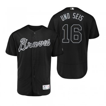 Braves Brian McCann Uno Seis Black 2019 Players' Weekend Authentic Jersey