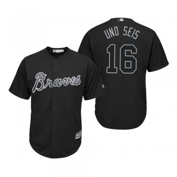 Atlanta Braves Brian McCann Uno Seis Black 2019 Players' Weekend Replica Jersey