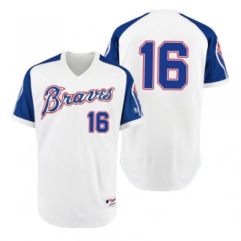 Braves Brian McCann White 1974 Turn Back the Clock Authentic Jersey