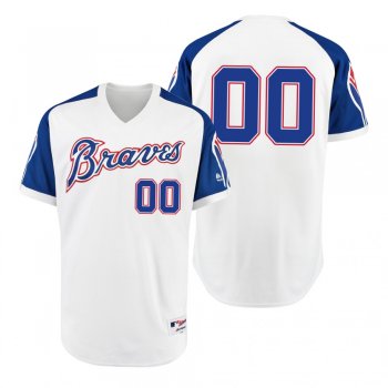 Braves Custom White 1974 Turn Back the Clock Authentic Jersey