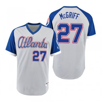 Braves Fred McGriff Gray Royal 1979 Turn Back the Clock Authentic Jersey