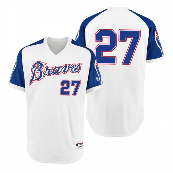 Braves Fred McGriff White 1974 Turn Back the Clock Authentic Jersey