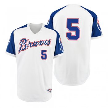 Braves Freddie Freeman White 1974 Turn Back the Clock Authentic Jersey