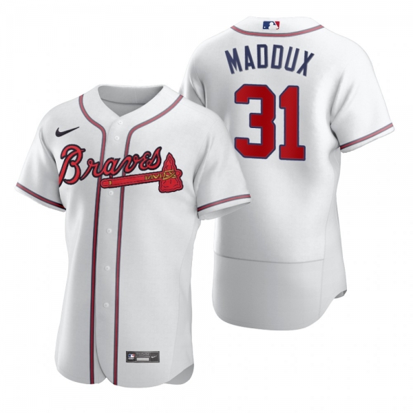 Atlanta Braves Greg Maddux Nike White 2020 Authentic Jersey