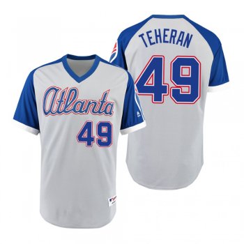 Braves Julio Teheran Gray Royal 1979 Turn Back the Clock Authentic Jersey