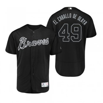 Braves Julio Teheran El Caballo De Olaya Black 2019 Players' Weekend Authentic Jersey