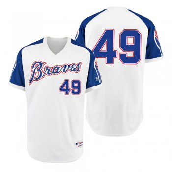 Braves Julio Teheran White 1974 Turn Back the Clock Authentic Jersey